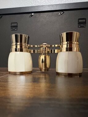 Source Unknown Gold and Ivory Opera Glasses